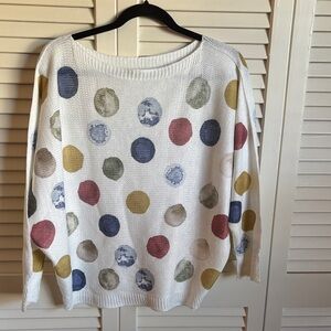 Polka Dot Women's Sweater - Multicolor